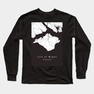 Isle of Wight England Island Map Long Sleeve T-Shirt